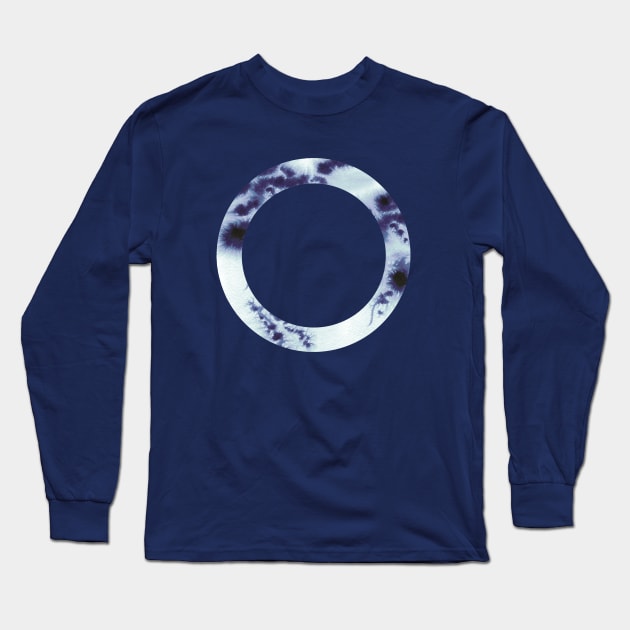 Tie-dye Blue circle Long Sleeve T-Shirt by DesignBySolaz